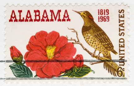This is a Vintage 1968 Stamp Alabama